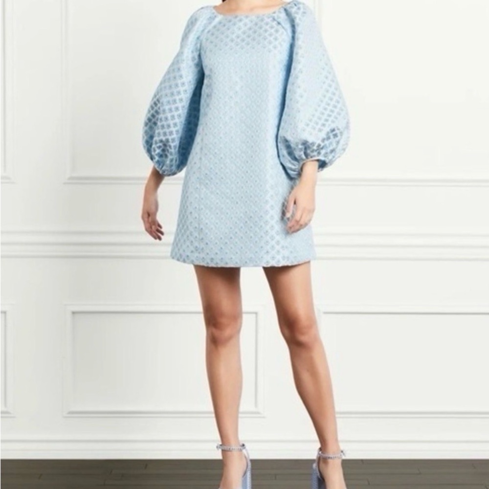 ❄️💙Hill House Araminta dress in snowflake brocade